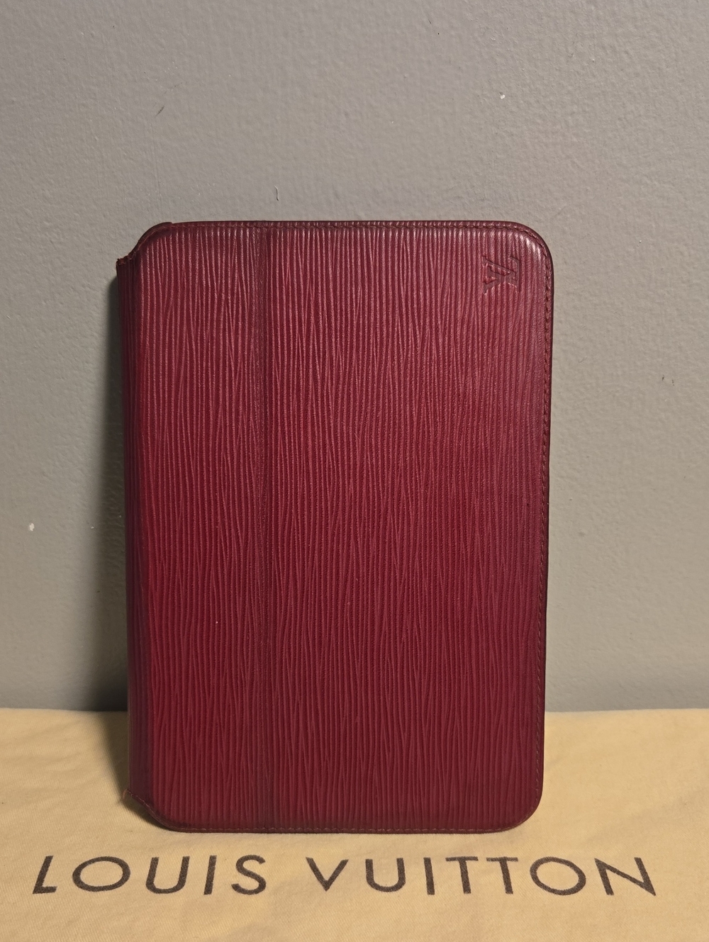 Louis Vuitton Epi Slim Tablet Case Burgundy